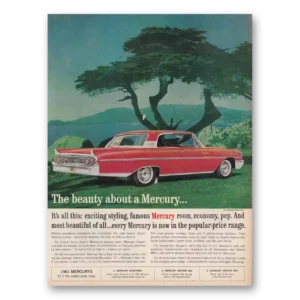 1961 Mercury Monterey Print Ad | Beauty