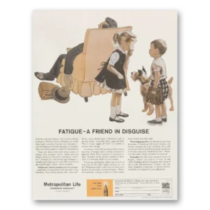 1961 Metropolitan Life Insurance Print Ad | Fatigue Friend
