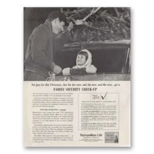 1961 Metropolitan Life Insurance Print Ad | Christmas