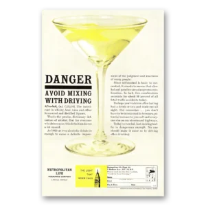 1961 Metropolitan Life Insurance Print Ad | Avoid Mixing