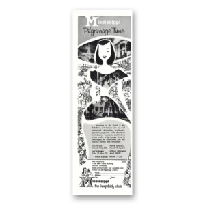 1961 Mississippi Print Ad | Pilgrimage Female