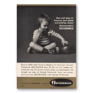 1961 Nationwide Insurance Print Ad | One Call
