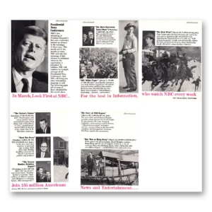1961 NBC National Broadcasting Print Ad | Nbc Kennedy
