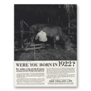 1961 New England Mutual Life Insurance Print Ad | Born 1922