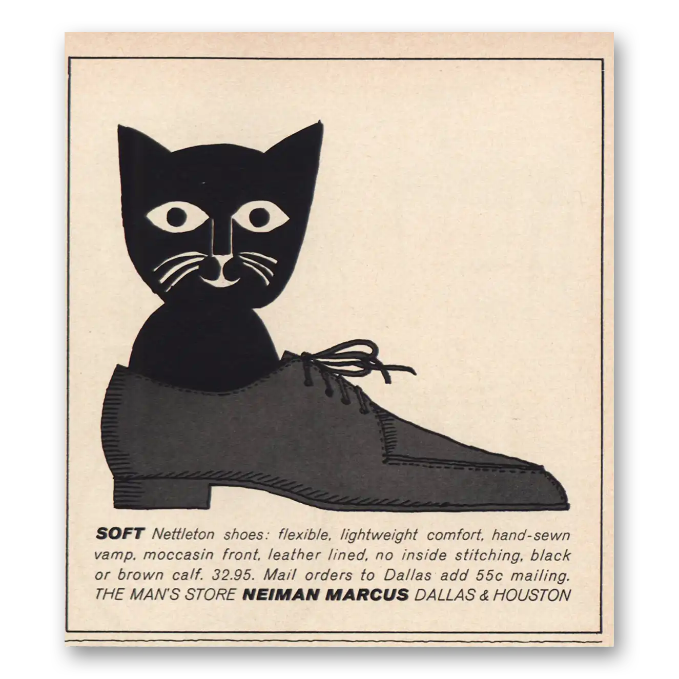 1961 Neiman Marcus Print Ad | Soft Nettleton Shoes