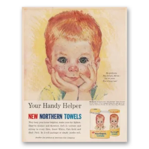 1961 Northern Towels Print Ad | American Boys