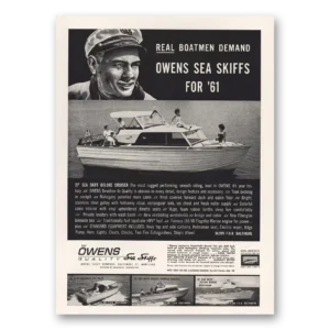 1961 Owens Yacht Company Print Ad | Sea Skiffs