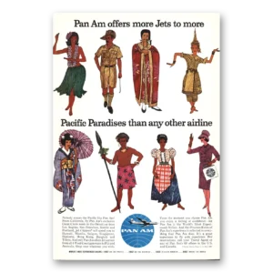 1961 Pan Am Print Ad | More Jets More Pacific Paradise