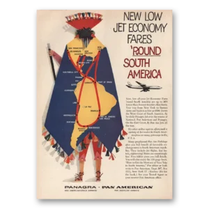 1961 Pan Am Print Ad | South America