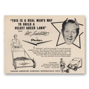 1961 Parker Sweeper Print Ad | Art Linkletter