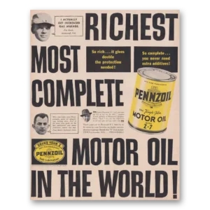 1961 Pennzoil Print Ad | Most Complete