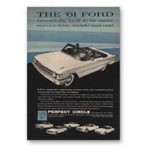 1961 Perfect Circle Print Ad | 61 Ford