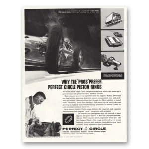 1961 Perfect Circle Print Ad | Pros Prefer