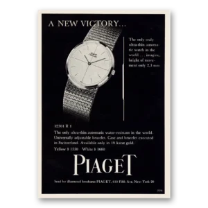 1961 Piaget Watches Print Ad | New Victory