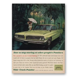 1961 Pontiac Catalina Print Ad | Stop Staring