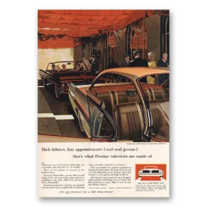 1961 Pontiac Bonneville Print Ad | Rich Fabrics Fine Appointments