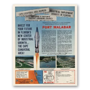 1961 Port Malabar Florida Print Ad | Cape Canaveral Invest