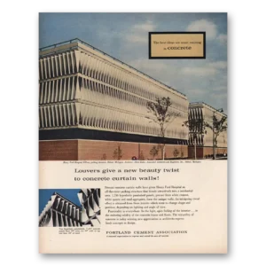 1961 Portland Cement Print Ad | Henry Ford Hospital