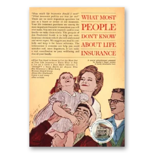1961 Prudential Insurance Print Ad | Life Insurance