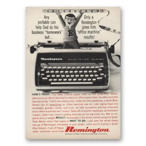 1961 Remington Typewriter Print Ad | Business Homework