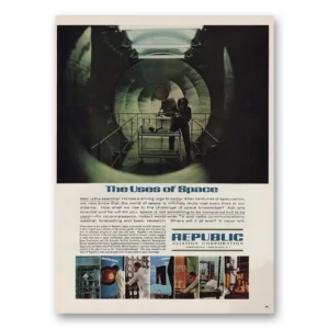 1961 Republic Aviation Print Ad | Uses Space