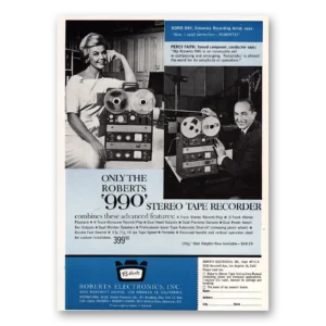 1961 Roberts Stereo Tape Recorder Print Ad | Doris Day