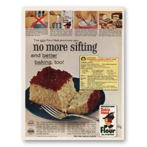 1961 Robin Hood Flour Print Ad | No More Sifting