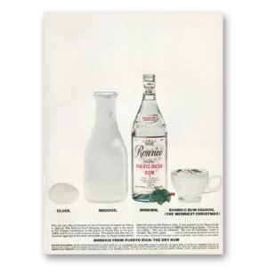 1961 Ronrico Rum Print Ad | Rum Eggnog