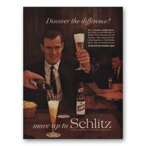 1961 Schlitz Beer Print Ad | Tavern Month