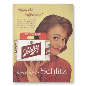 1961 Schlitz Beer Print Ad | Enjoy Difference
