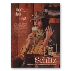 1961 Schlitz Beer Print Ad | Oooh That Kiss