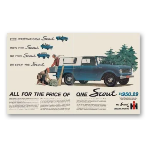 1961 International Harvester Scout Print Ad | Just Minutes You Can