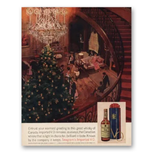 1961 Seagrams VO Whisky Print Ad | Warmest Greeting