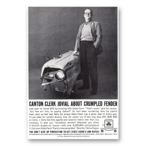 1961 State Farm Insurance Print Ad | Canton Clerk