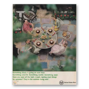 1961 United States Steel Print Ad | Picnic Table