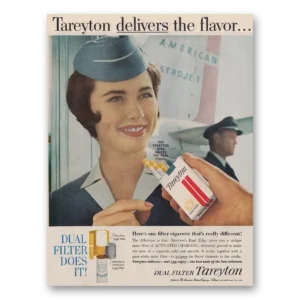 1961 Herbert Tareyton Cigarettes Print Ad | American Airlines