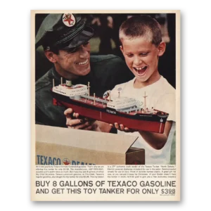 1961 Texaco Gasoline Print Ad | Toy Tanker