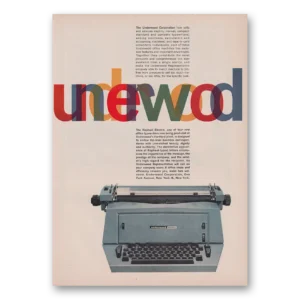 1961 Underwood Raphael Typewriter Print Ad | Sells Services