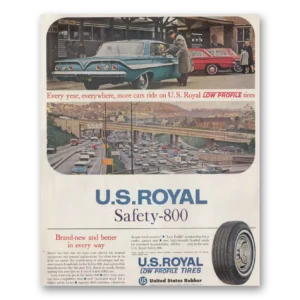 1961 US Royal Tires Print Ad | Every Year