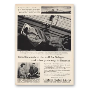 1961 United States Lines Print Ad | Giovanni Buitoni