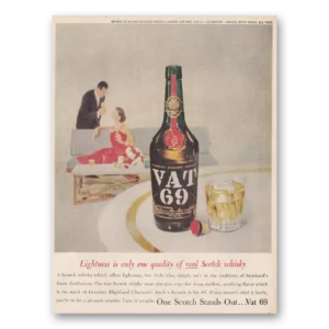 1961 VAT69 Print Ad | Lightness