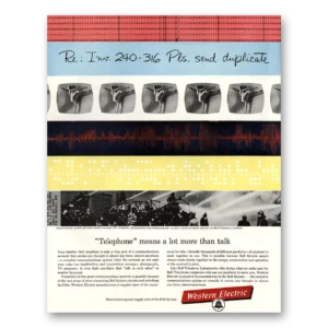1961 Western Electric Print Ad | More Than Talk