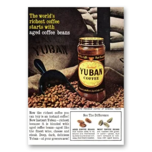 1961 Yuban Coffee Print Ad | Richest Coffee