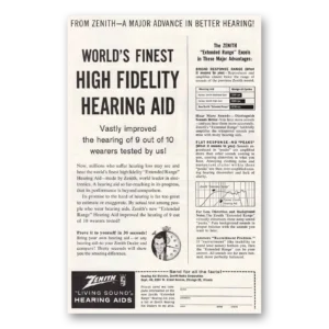 1961 Zenith Hearing Aid Print Ad | High Fidelity