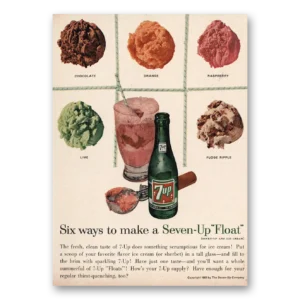 1962 7Up Print Ad | Seven Up Float