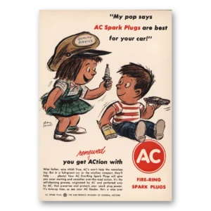 1962 AC Spark Plugs Print Ad | My Pop Says