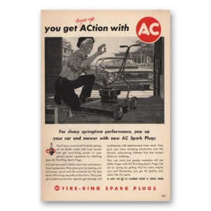 1962 AC Spark Plugs Print Ad | Sharp Springtime Perfomance