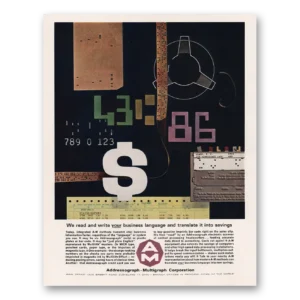 1962 Addressograph Print Ad | Business Language