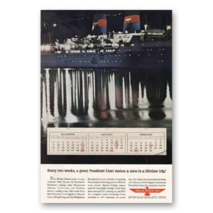 1962 American President Lines Print Ad | Great President