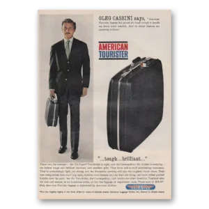 1962 American Tourister Luggage Print Ad | Oleg Cassini